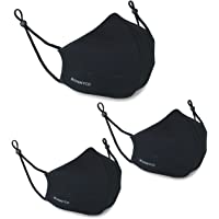 Los mejores  - Mascarillas Reutilizables de Tela- Pack de 3 - BONNYCO | Mascarillas Negras Certificado UNE 0065 | Mascarillas de Tela…